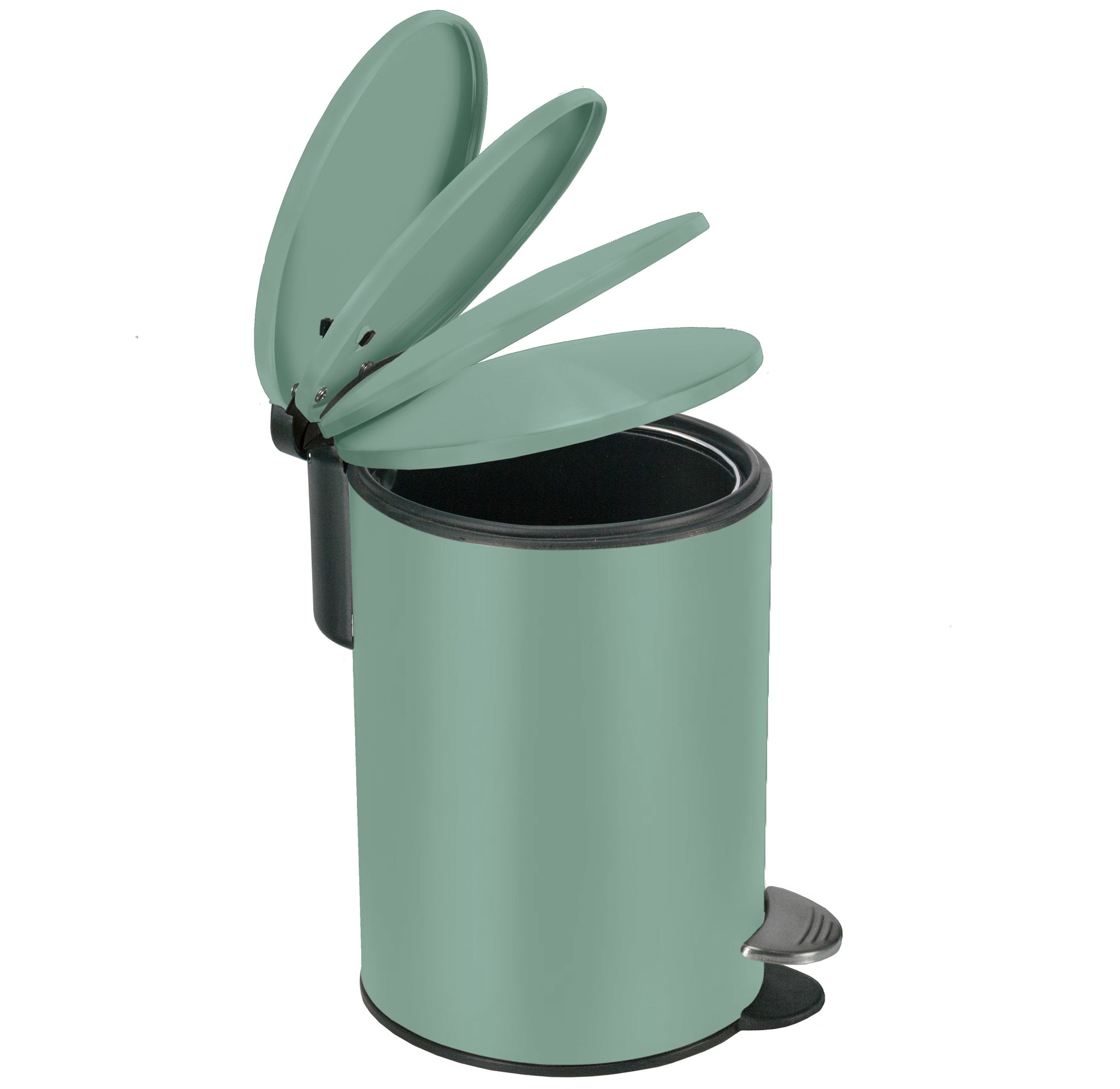Kleine Wolke Treteimer Silence Malediva – 3 l – Metall, rund – grün – Soft-Close