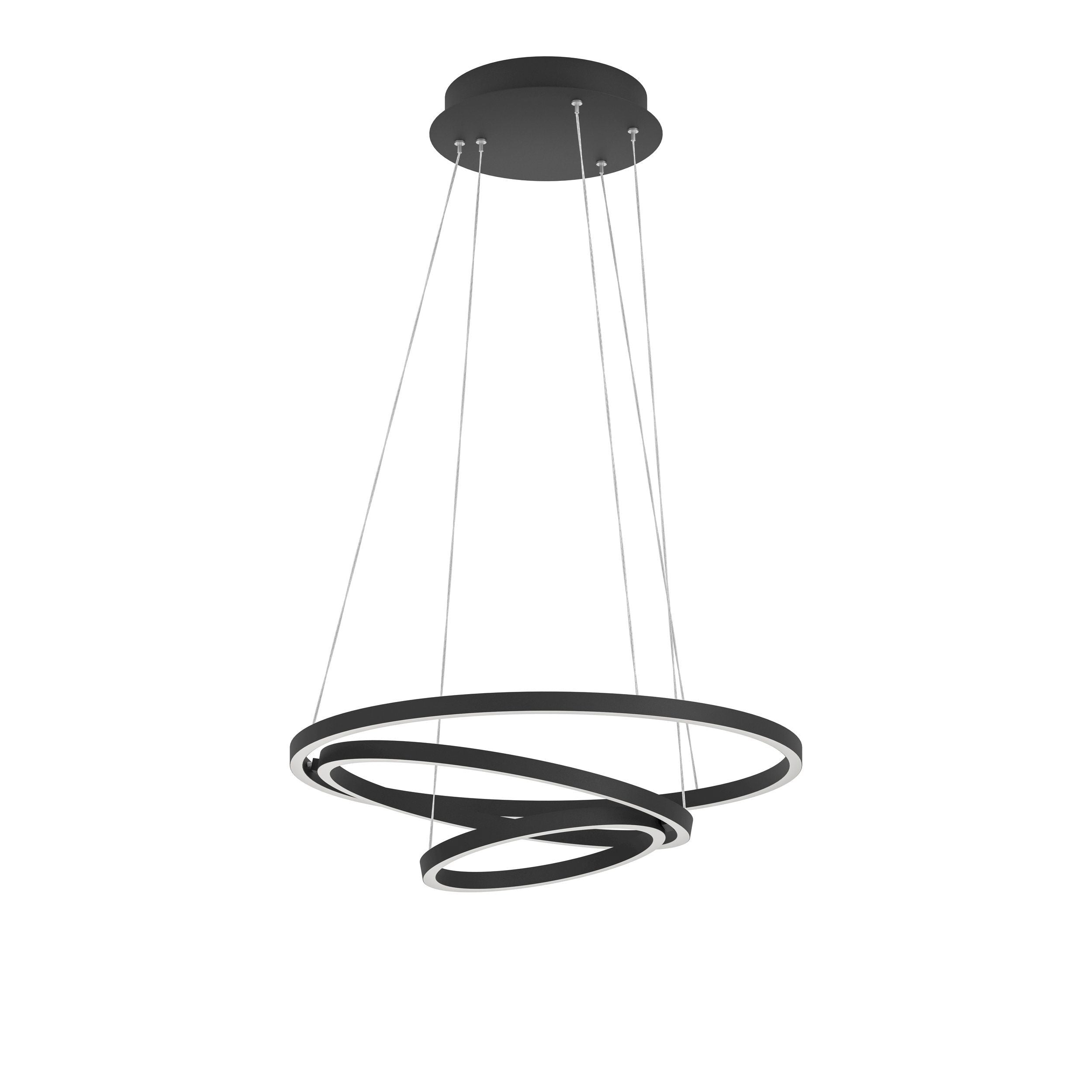 EGLO Hängeleuchte LOBINERO-Z – Ø 58 × 110 cm, 6000 lm, 43,2 W, 3000–6500 K, dimmbar, schwarz