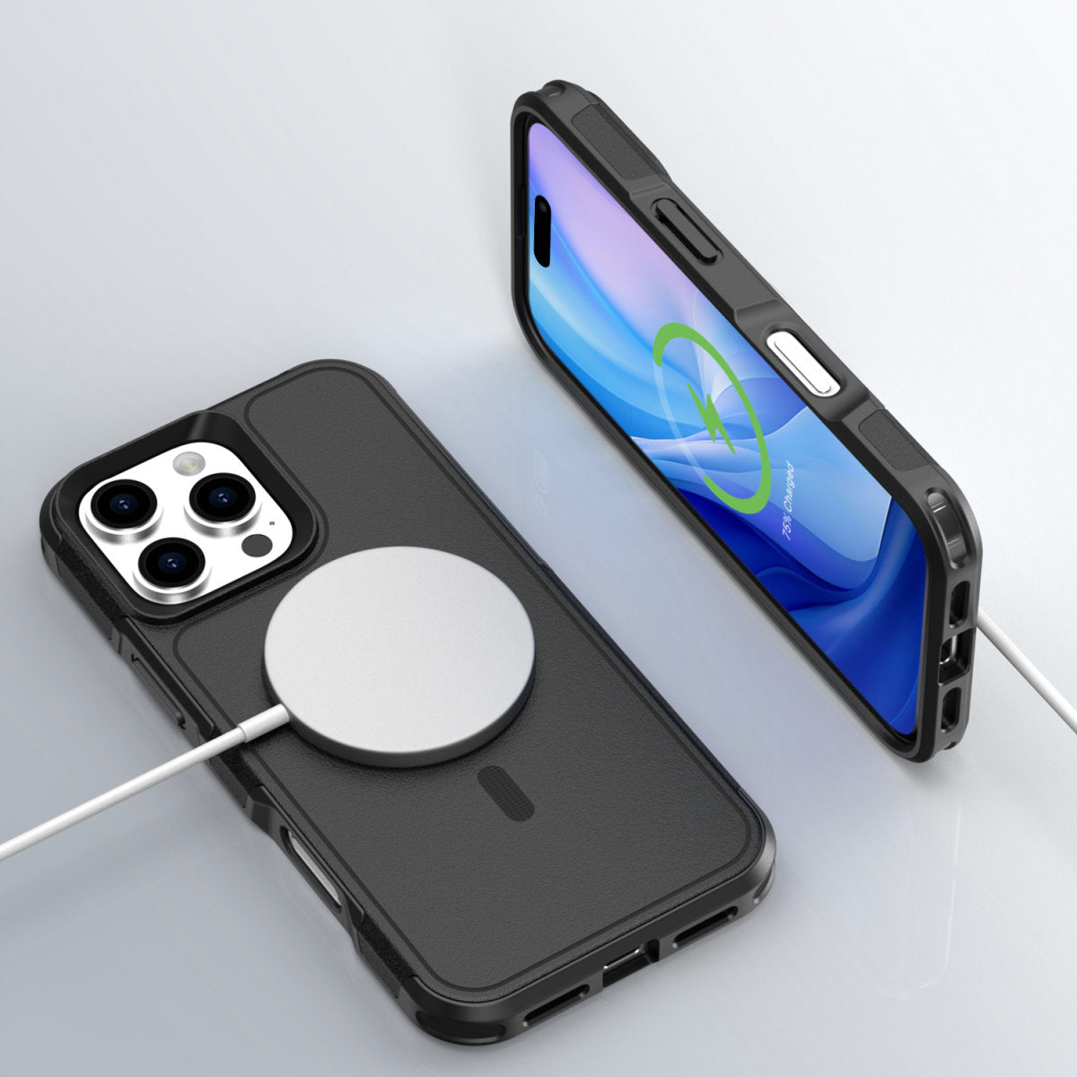 4smarts Defend – Backcover – für Apple iPhone 16 Pro Max – MagSafe, PC+TPU, schwarz, bis 1,2 m sturzsicher