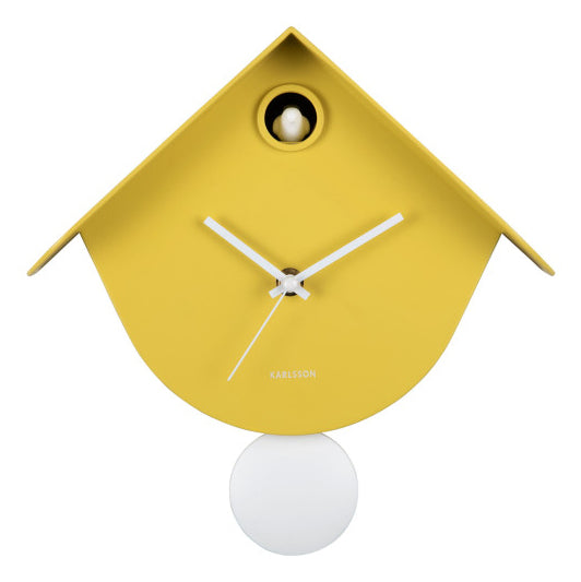 Karlsson Wanduhr – Analog, 25,5 × 25,8 × 7,5 cm, Gelb