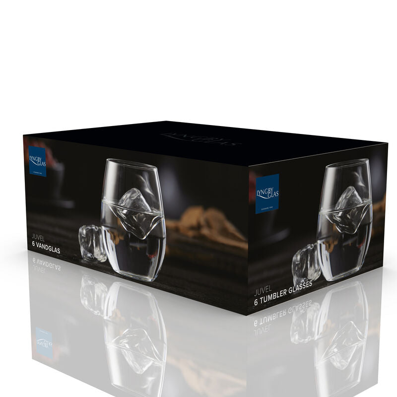 Lyngby Glas Juvel Trinkglas – 6er Set, 390 ml, H 10,0 cm, Glas, Transparent, spülmaschinenfest