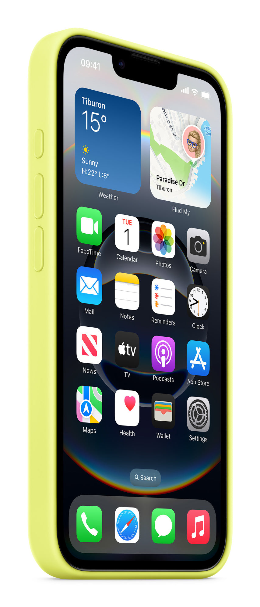 Apple Backcover – für Apple iPhone 16e – Neongelb – Silikon – MagSafe-kompatibel