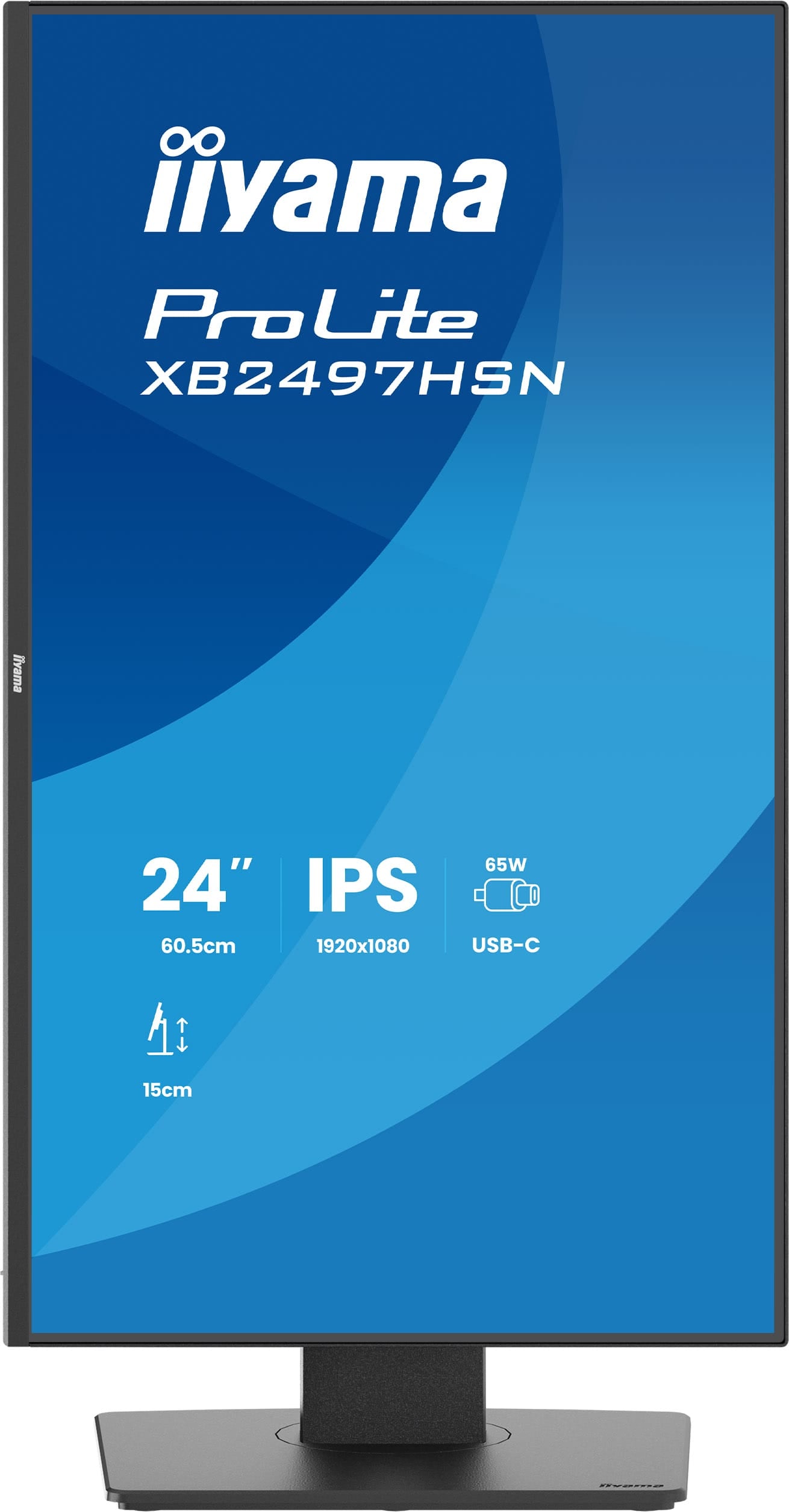 iiyama ProLite XB2497HSN-B1 – 23,8", 1920 × 1080 (Full HD), IPS, 100 Hz, USB-C 65 W, LAN
