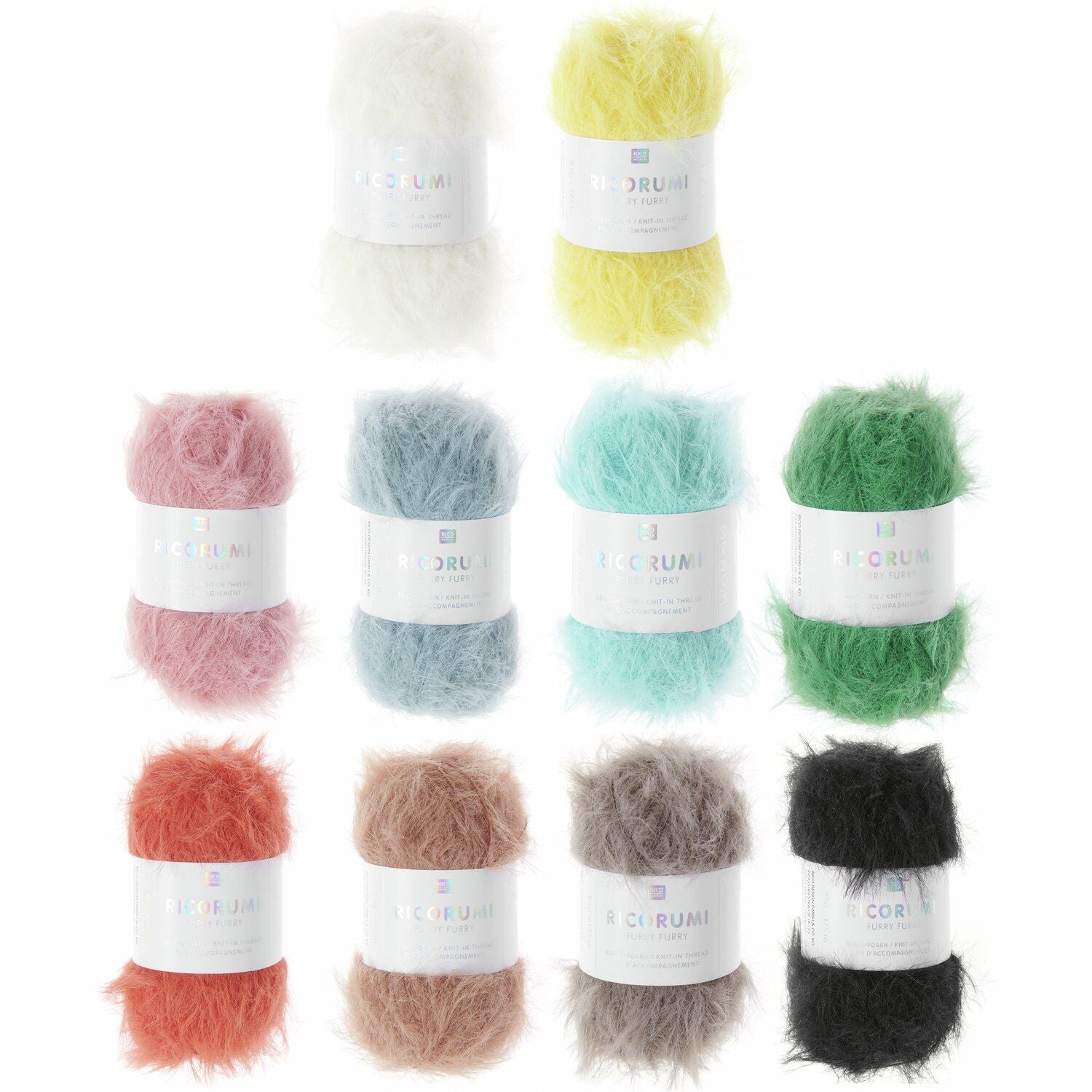 Rico Design Ricorumi Furry Furry Garn Koralle – Polyamid, 25 g, 175 m, Nadel 4 mm, 1 Stk.