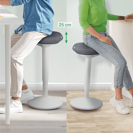Leitz Gepolsterter Sitz – 57 cm, Dunkelgrau