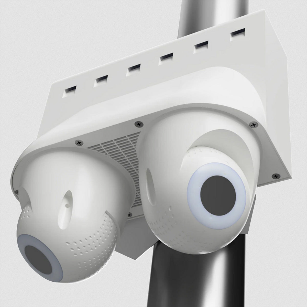 Mobotix Chameleon S74 Halterung – PETG, 260 × 241 × 127 mm – für MOBOTIX S74, M73-Stange – Weiss