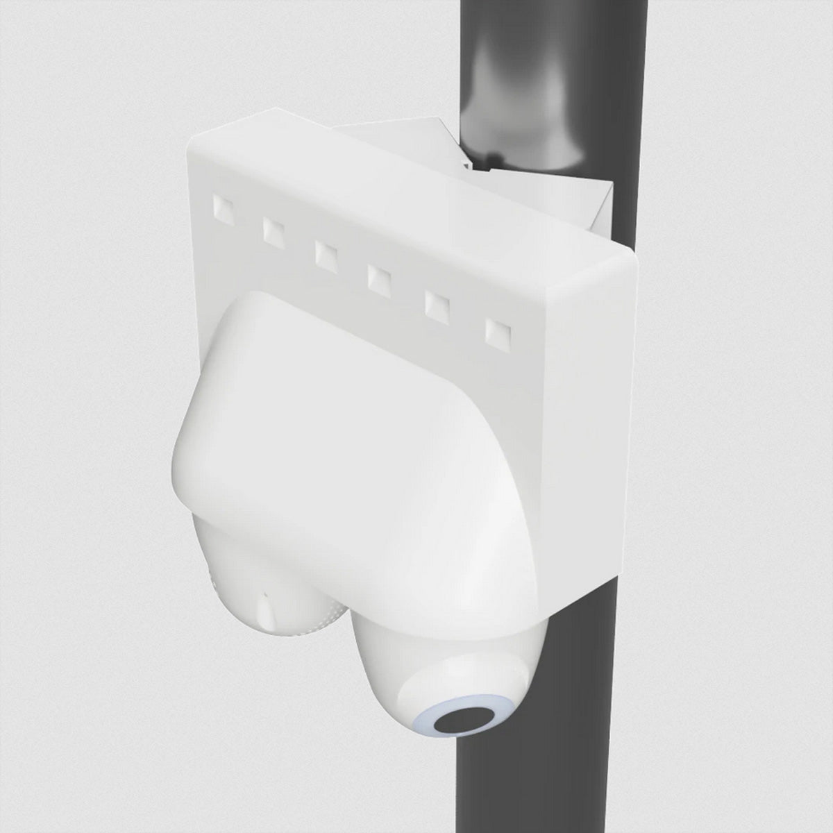 Mobotix Chameleon S74 Halterung – PETG, 260 × 241 × 127 mm – für MOBOTIX S74, M73-Stange – Weiss