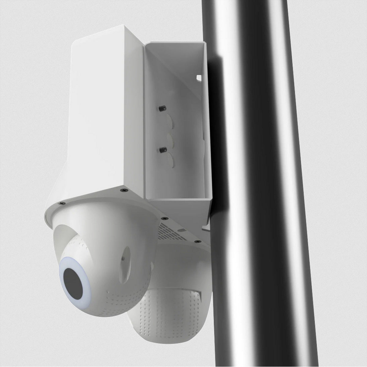 Mobotix Chameleon S74 Halterung – PETG, 260 × 241 × 127 mm – für MOBOTIX S74, M73-Stange – Weiss