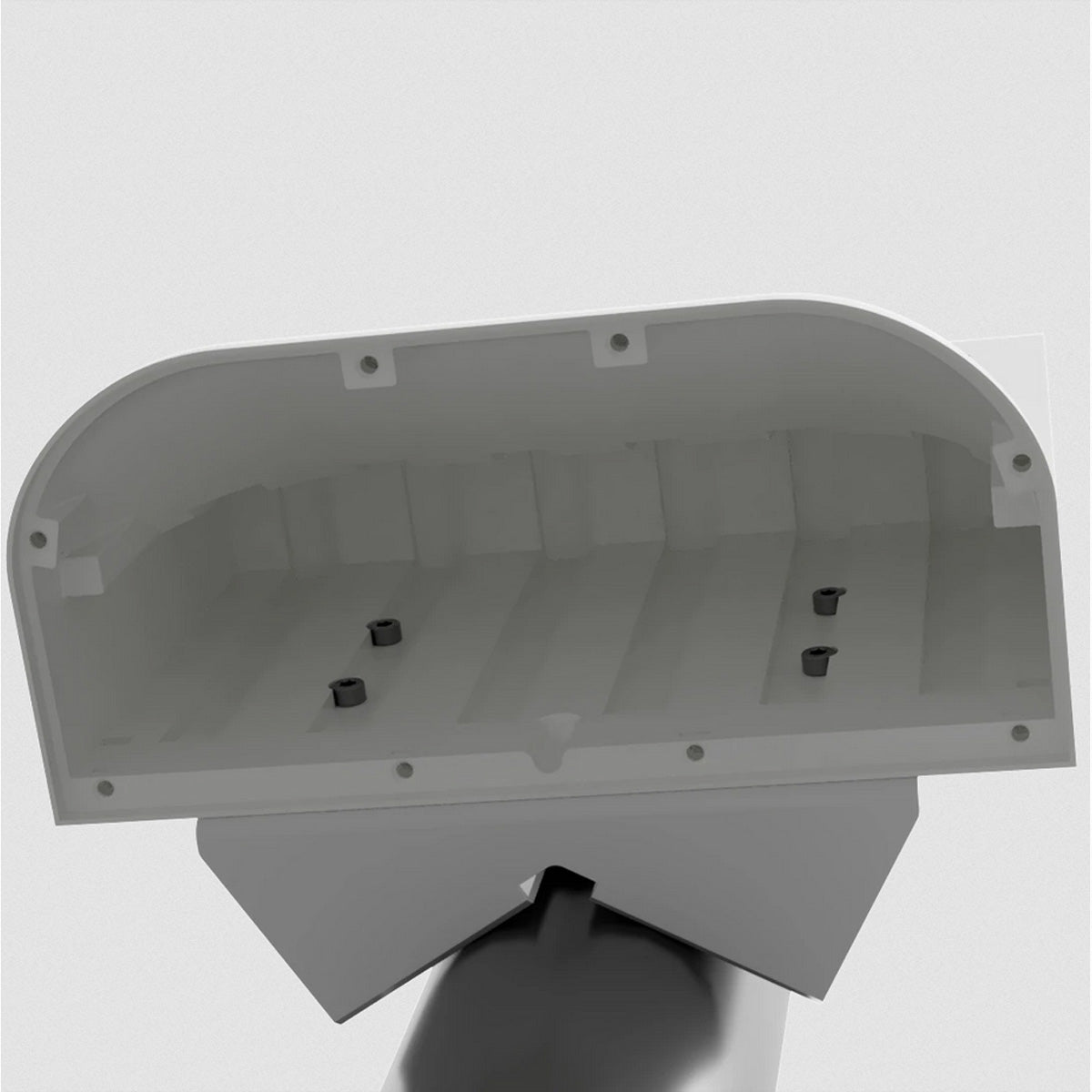 Mobotix Chameleon S74 Halterung – PETG, 260 × 241 × 127 mm – für MOBOTIX S74, M73-Stange – Weiss