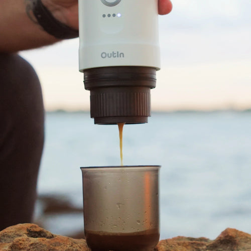 Outin Nano Espressomaschine (Siebträger) – für Nespresso und andere, 20 bar, 0,1 l, weiss, 0,9×1,9×2,5 cm