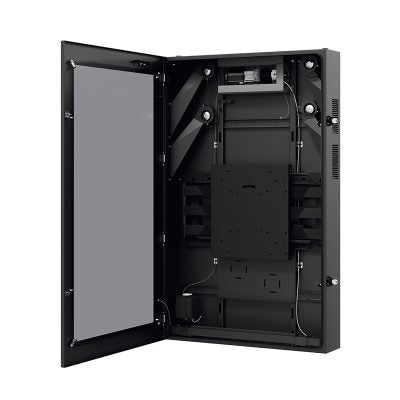Hagor SOPW 55" Portrait – Outdoorgehäuse, IP65, 6,4 mm Sicherheitsglas, Klima, für 55" (Hochformat)