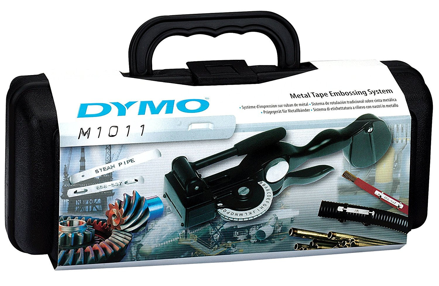 DYMO RHINO M1011 – Beschriftungsgerät für Metall- und Vinylbänder 12 mm, Thermodirekt