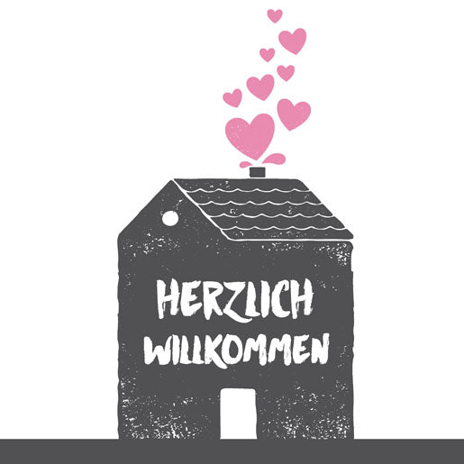 Paper + Design Servietten Willkommen – 33 × 33 cm, 3-lagig – 20 Stück