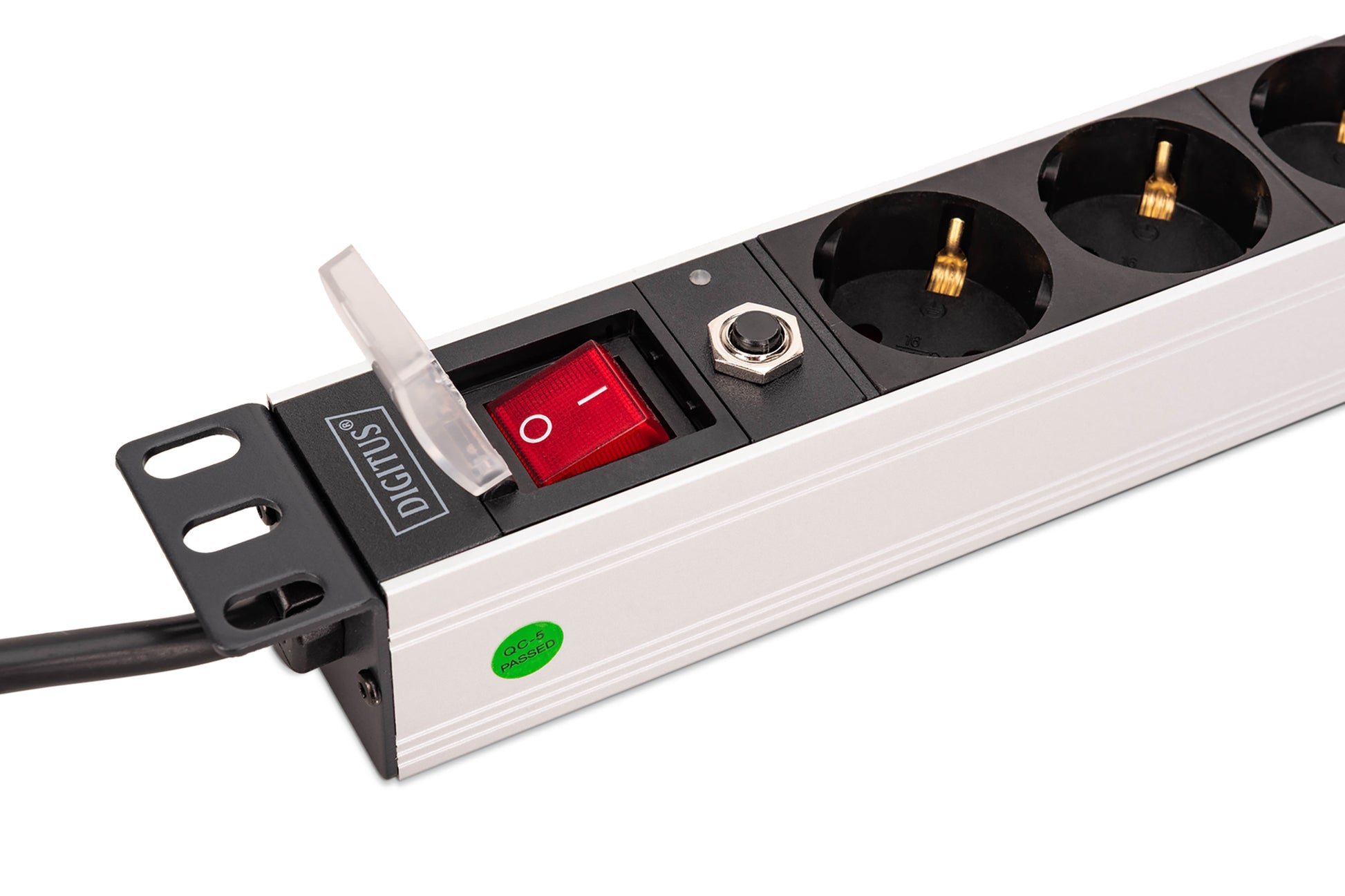 Digitus Rack-PDU DN-95436 – 1U, Horizontal/Vertikal, 8× Schuko (Typ E/F), 250 V/16 A, 2 m, mit Schalter