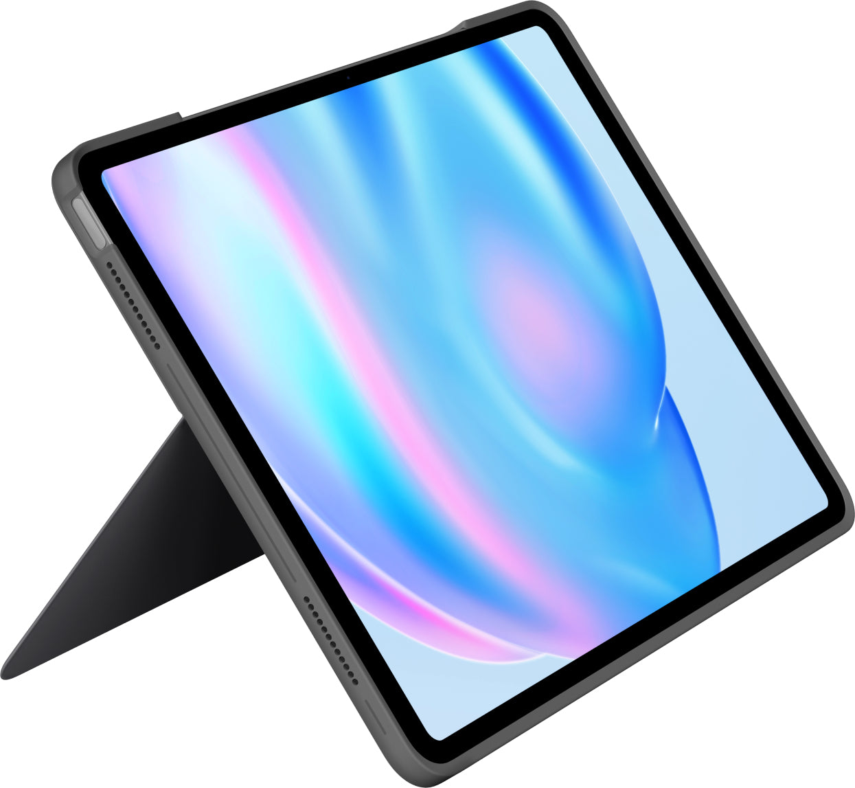Logitech Combo Touch QWERTZ Schweizer Tablet- & Notebook-Tasche – für iPad mit Smart Connector, Grau