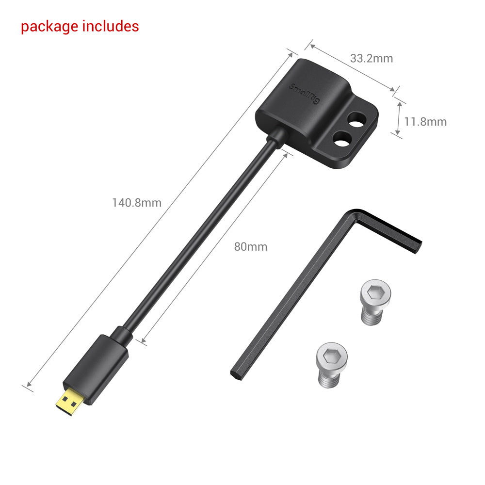 SmallRig Micro-HDMI auf HDMI Kabel HDMI 2.0 4K 60 Hz – 0,14 m