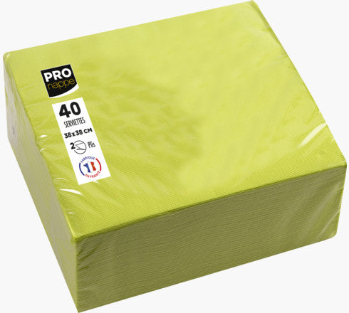 PRONAPPE Servietten – eukalyptusgrün – 38 × 38 cm, 2-lagig – 40 Stück