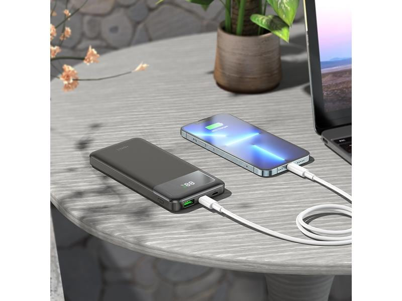 ONIT Powerbank 10'000 mAh – 20 W PD, 1× USB-C, 1× USB-A, schwarz