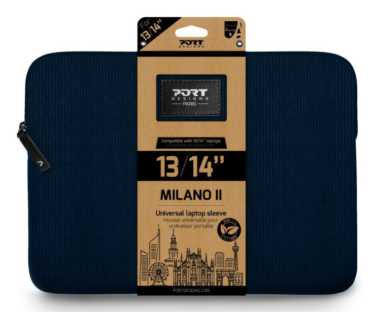 Port Designs MILANO II ECO Notebook-Schutzhülle 14" – Blau