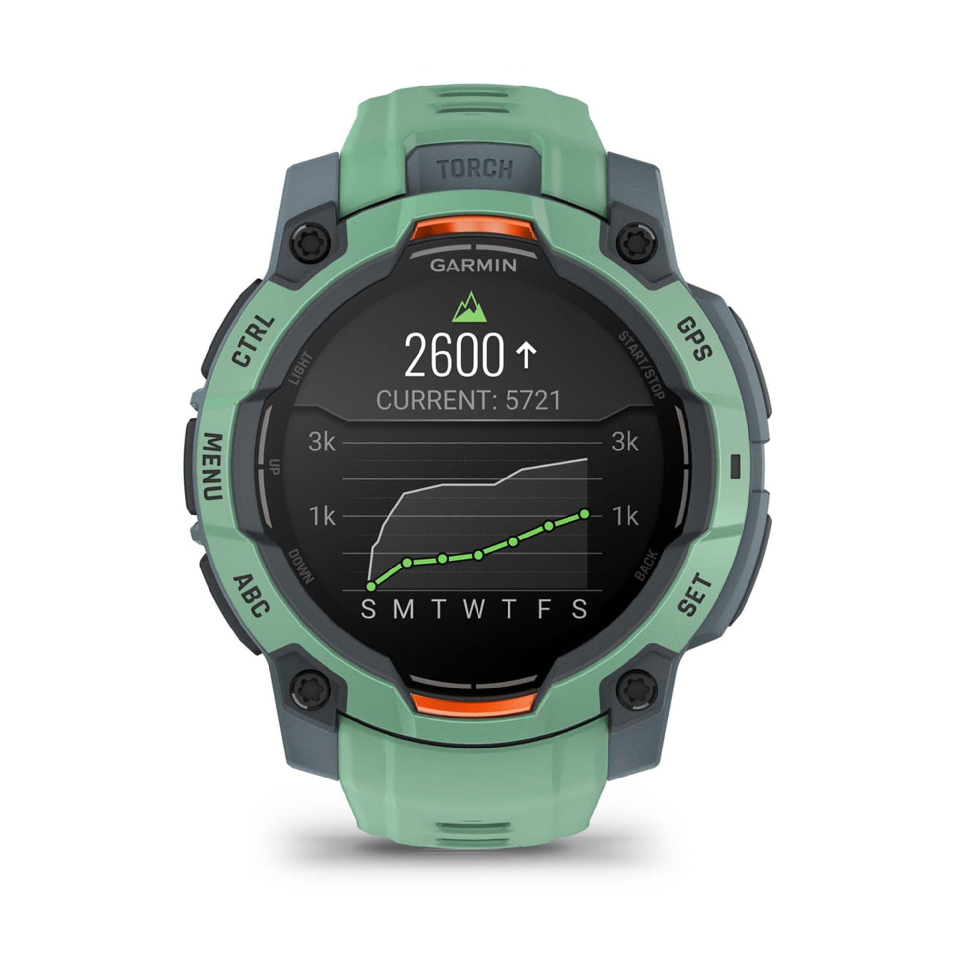 Garmin Instinct 3 – Smartwatch – 45 mm, 1,2", GPS, AMOLED, 10 ATM, Grün, Sportarmband