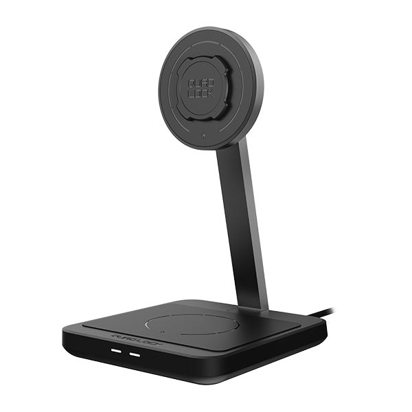Quad Lock Dual Desktop Wireless Charger – 18 W, 1× USB-A, Qi – für Qi-kompatible Geräte