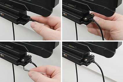 Brodit Fahrzeug-Dock für Zebra ET45 10", ET40 10" – Eingebautes Ladegerät, VESA 75×75 – Schwarz