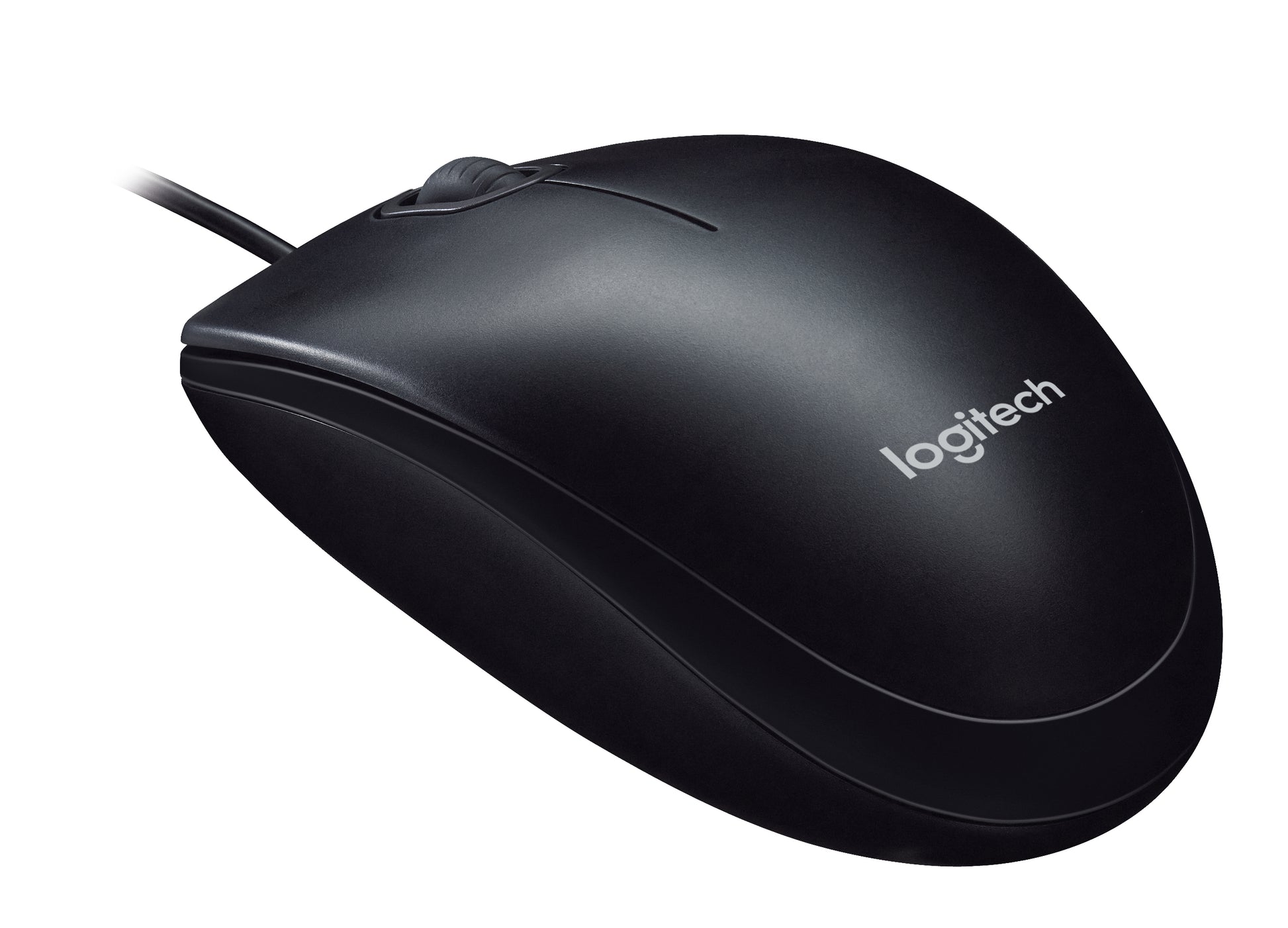 Logitech M90 Maus – kabelgebunden, USB-A, 1'000 dpi, 2 Tasten, beidhändig, grau