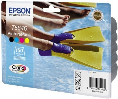 Epson T5864 Tintenpatronen-Multipack, Schwarz/Cyan/Magenta/Gelb (Original) – für PictureMate PM240/PM260 …