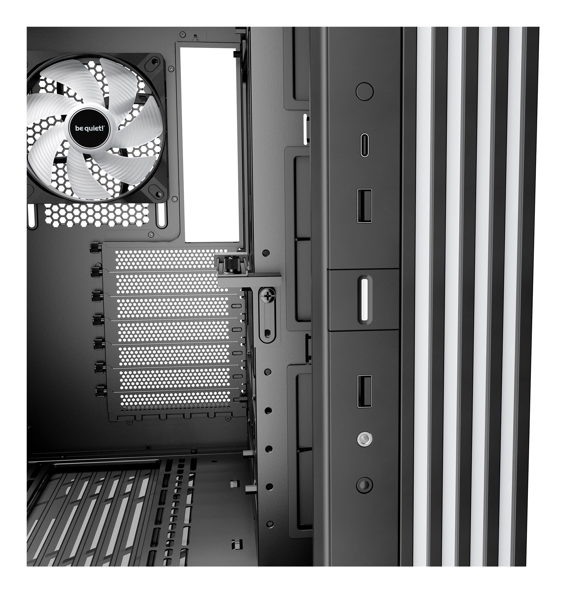 be quiet! be quiet LIGHT BASE 600 DX – PC-Gehäuse – Midi Tower, Seitenfenster, RGB, 7×Slots, 455×305×450 mm, Schwarz