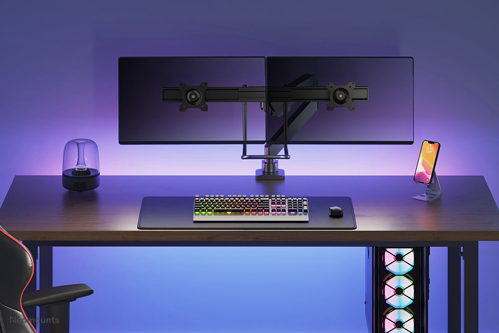Neomounts Nm-D775D – Monitorarm, Dual, bis 32", Neigen/Schwenken/Drehen, Schwarz