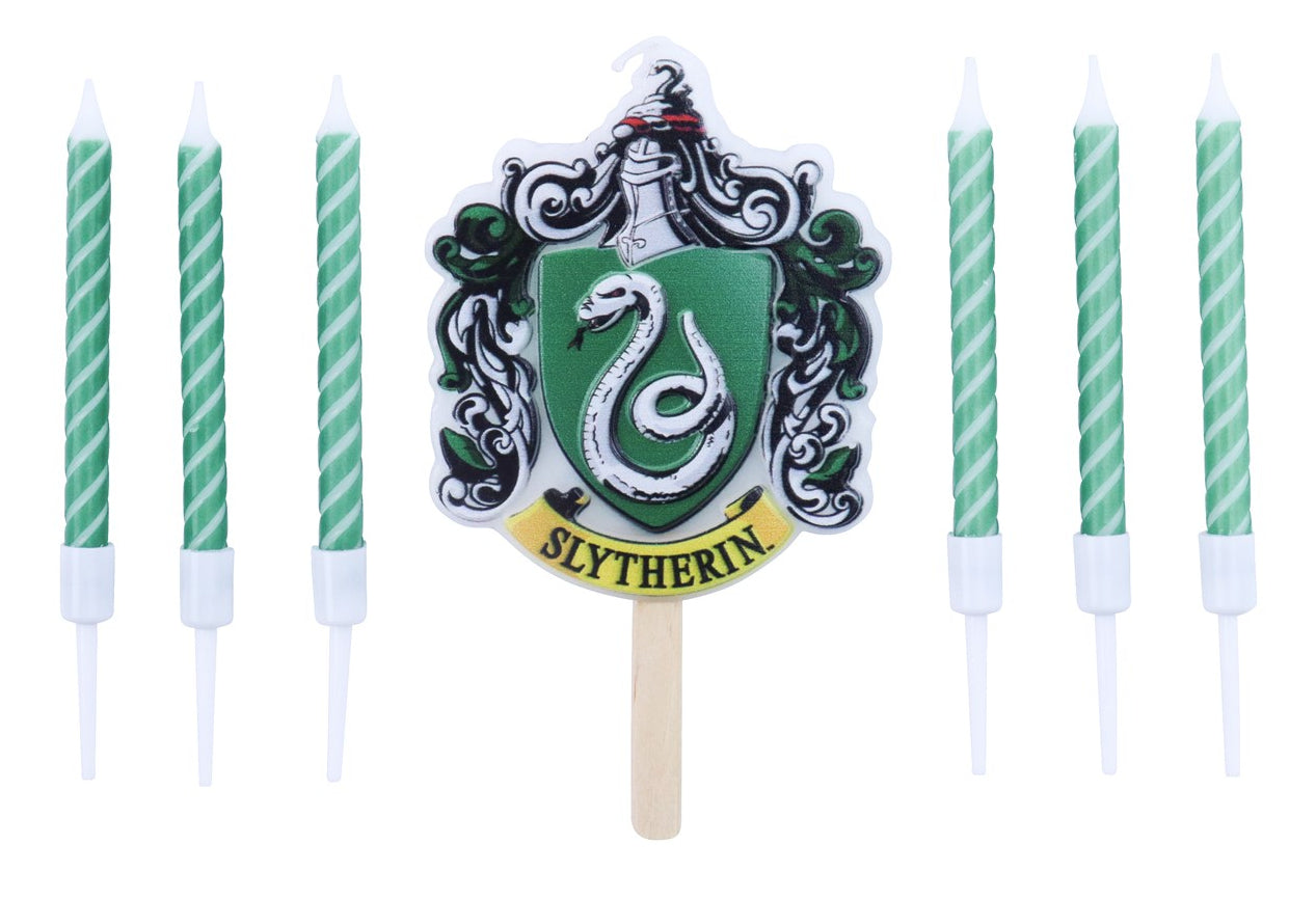 PME Geburtstagskerzen Harry Potter Slytherin – Grün/Weiss – 7 cm – Kunststoff – 7 Stk