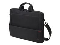 DICOTA Eco Slim Case Plus BASE Notebook-Tasche bis 15,6" – Trolley-Band, abnehmbarer Schultergurt – Schwarz