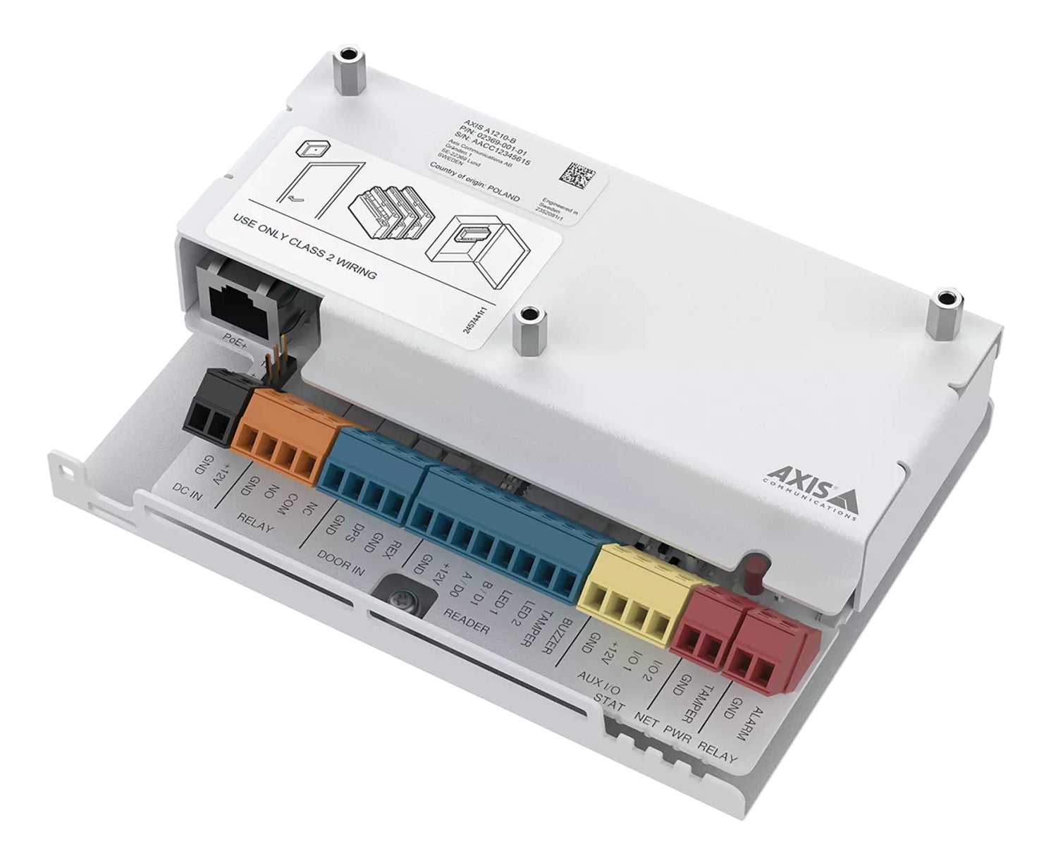 AXIS Netzwerk Türcontroller A1210 Barebone – für eine Tür, Edge System, 134 × 45 × 95 mm, weiss