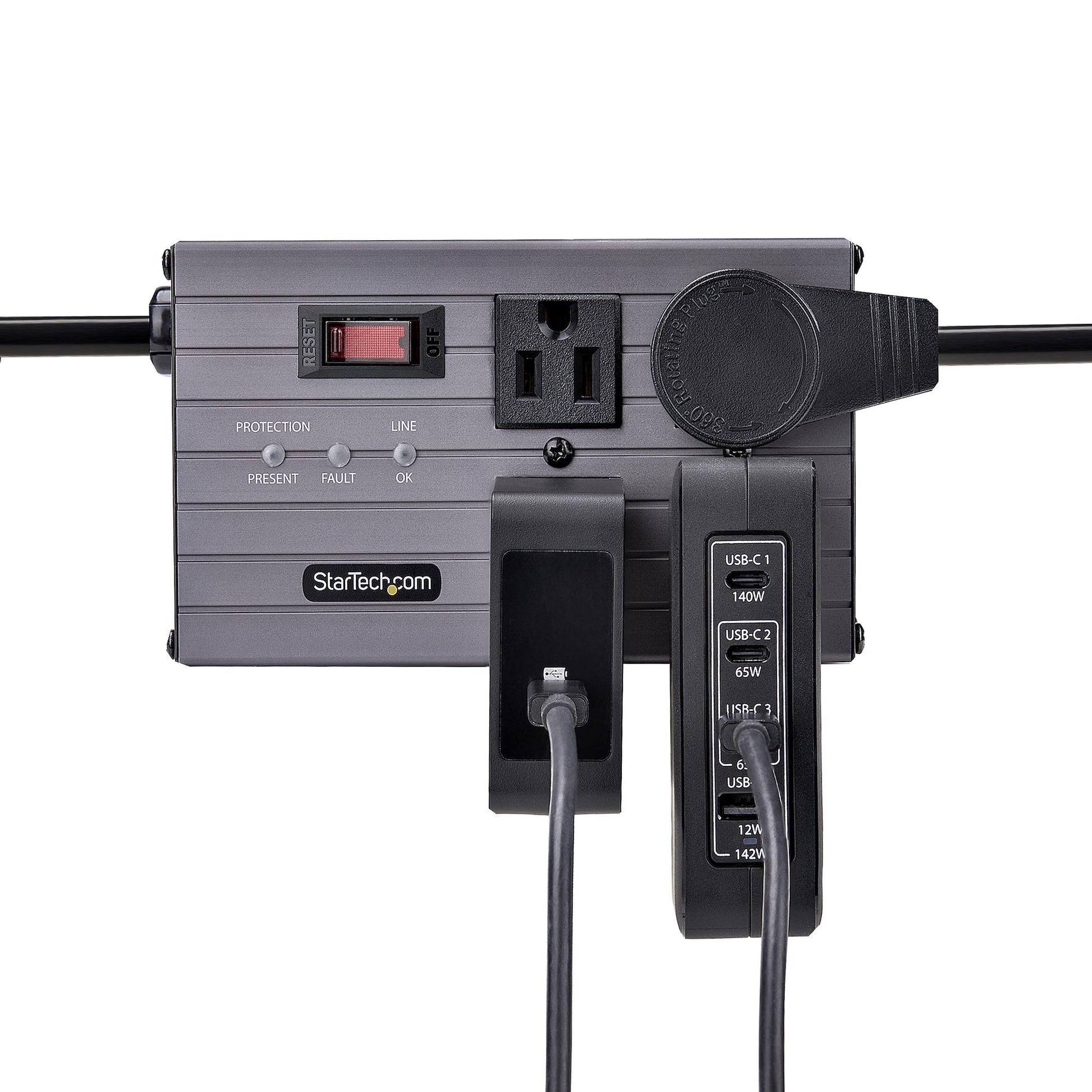 StarTech.com USB-Wandladegerät 140 W – PD 3,1, PPS, GaN – International – USB-C×3, USB-A×1 – Schwarz