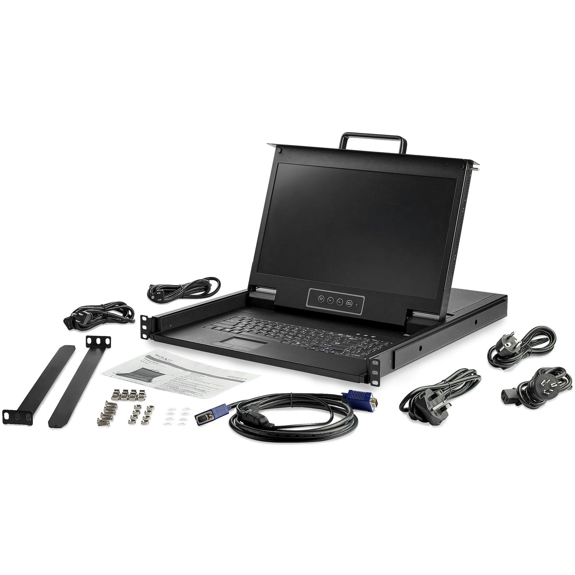 StarTech.com 17,3" Rack-LCD-Konsole – 1-Port VGA KVM, 1920 × 1080 – 1U