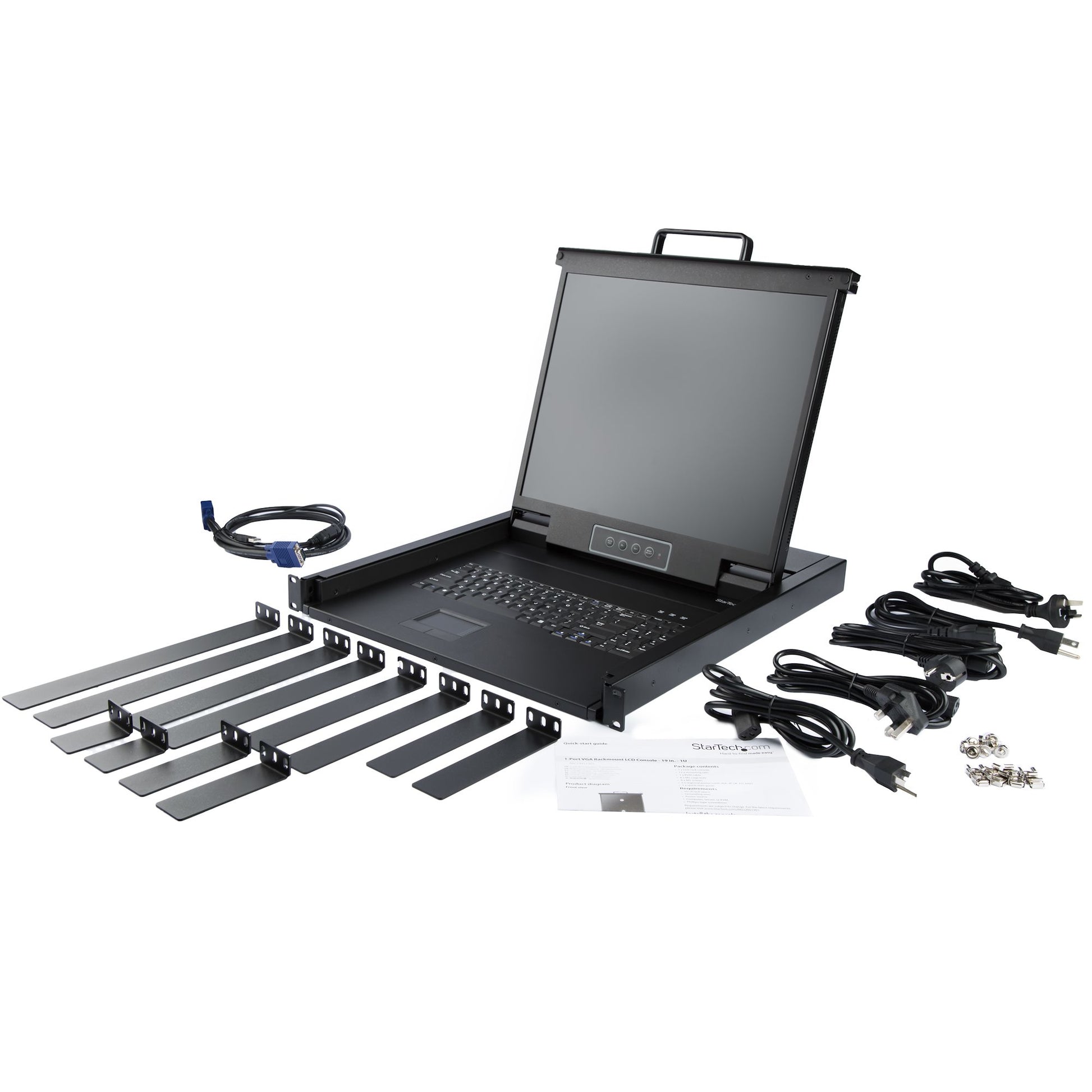 StarTech.com 19" Rack-LCD-Konsole – 1-Port VGA KVM, 1280 × 1024, USB – 1U