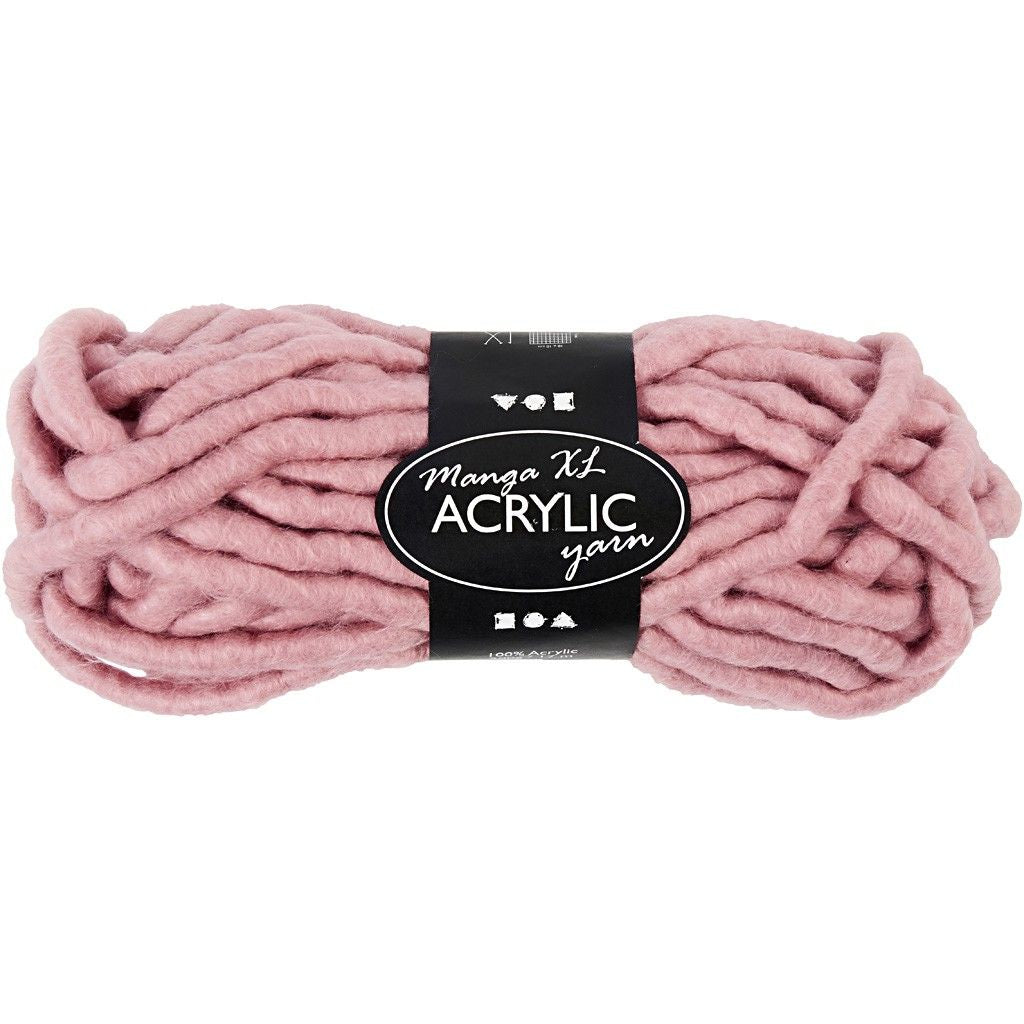 Creativ Company Acrylwolle XL Wolle Rosa – 200 g, 17 m, Polyacryl, Nadel 20 mm, 1 Stk.