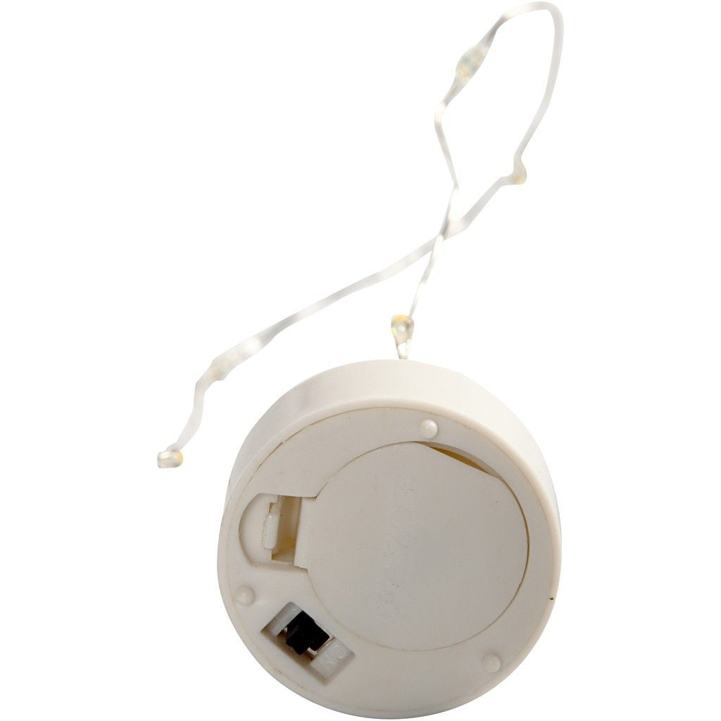 Creativ Company Lichterkette – Starterset, 27 cm, Warmweiss, batteriebetrieben (CR2032), 5 Lampen