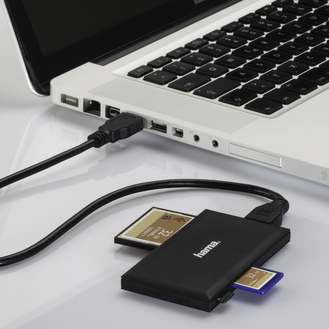 Hama Externer Kartenleser – 90,3 × 9 × 50,3 mm, USB 3.0, schwarz