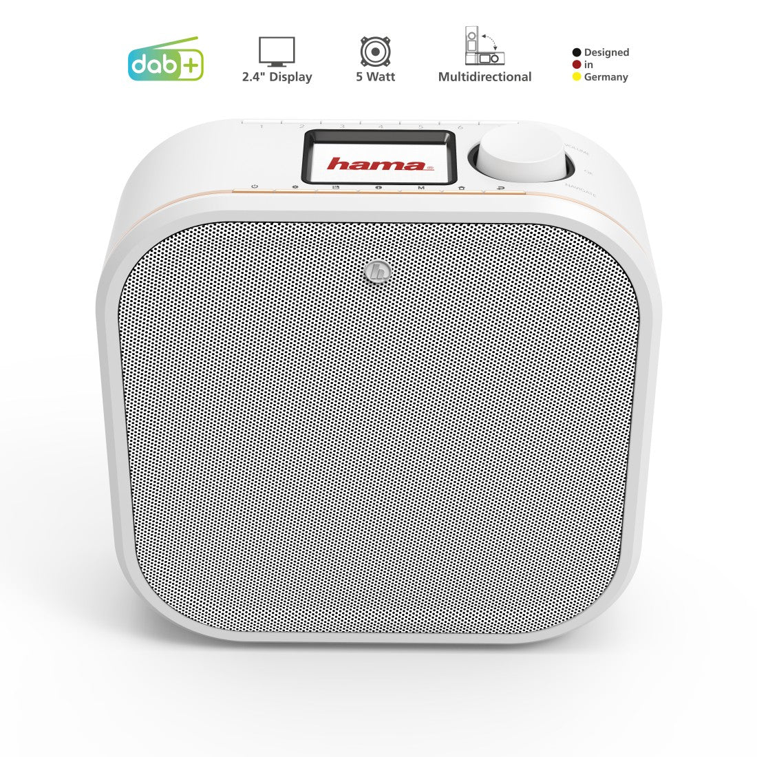 Hama DR350 Tragbares Radio – DAB+/UKW, Netz, Weiss