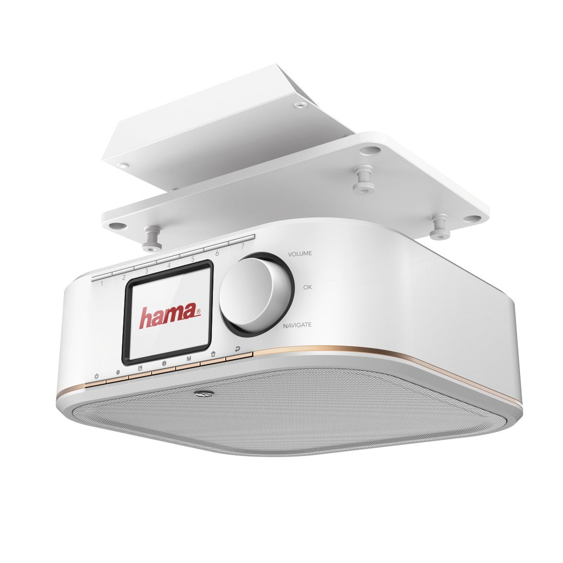 Hama DR350 Tragbares Radio – DAB+/UKW, Netz, Weiss