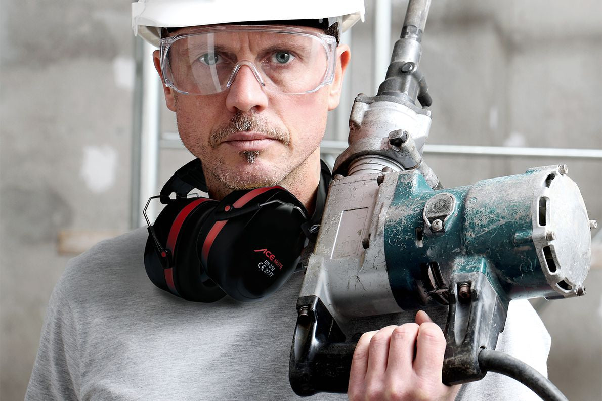 ACE Mute Kapselgehörschutz – SNR 32 dB – Schwarz/Rot – EN 352-1