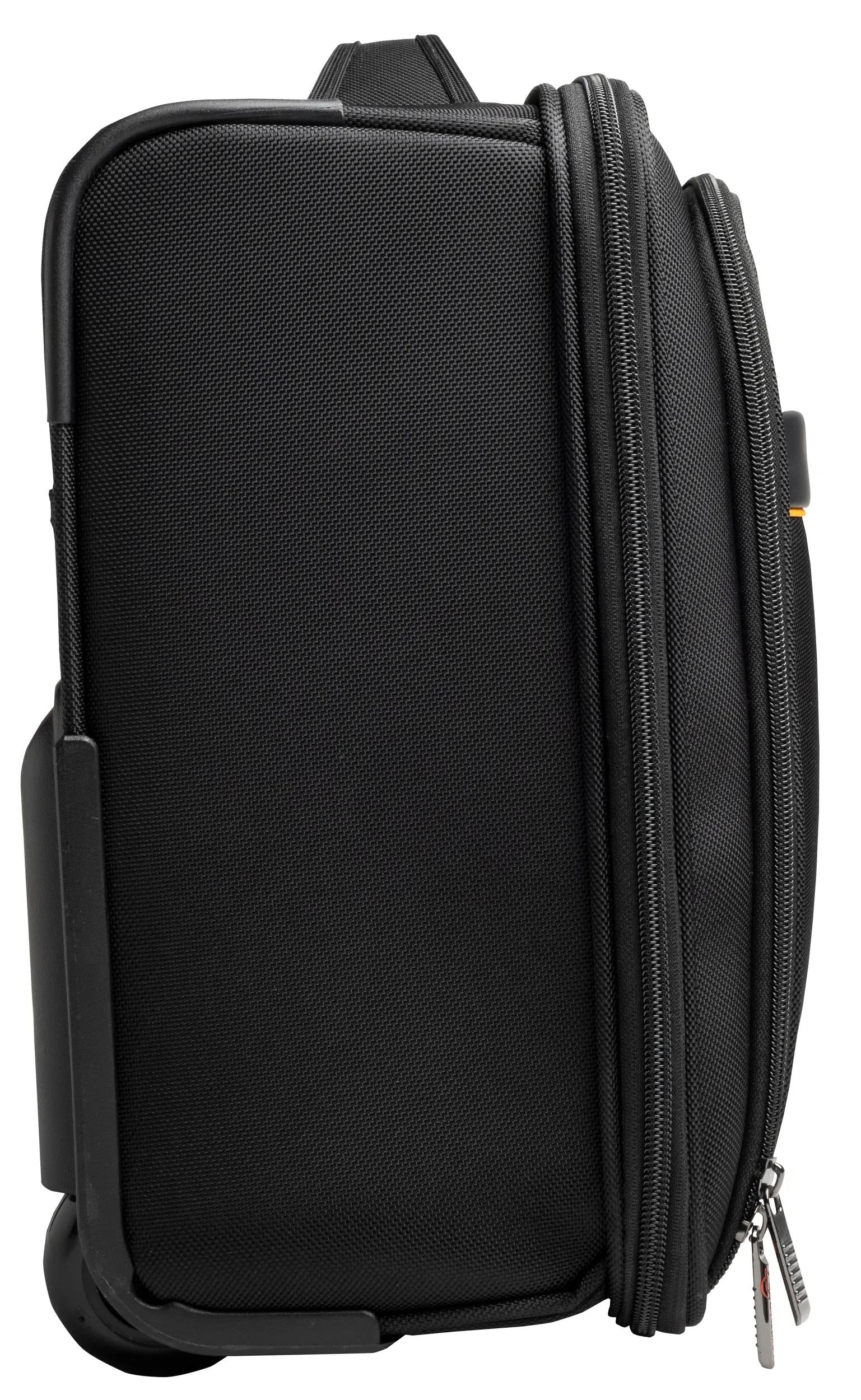 Exacompta Notebook-Tasche für Notebooks bis 15,6" – mit Rollen, Teleskopgriff – Schwarz