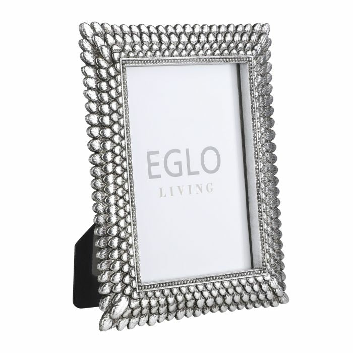 EGLO Bilderrahmen – für 13 × 18 cm – Glas & Kunststoff & Polyresin, silber