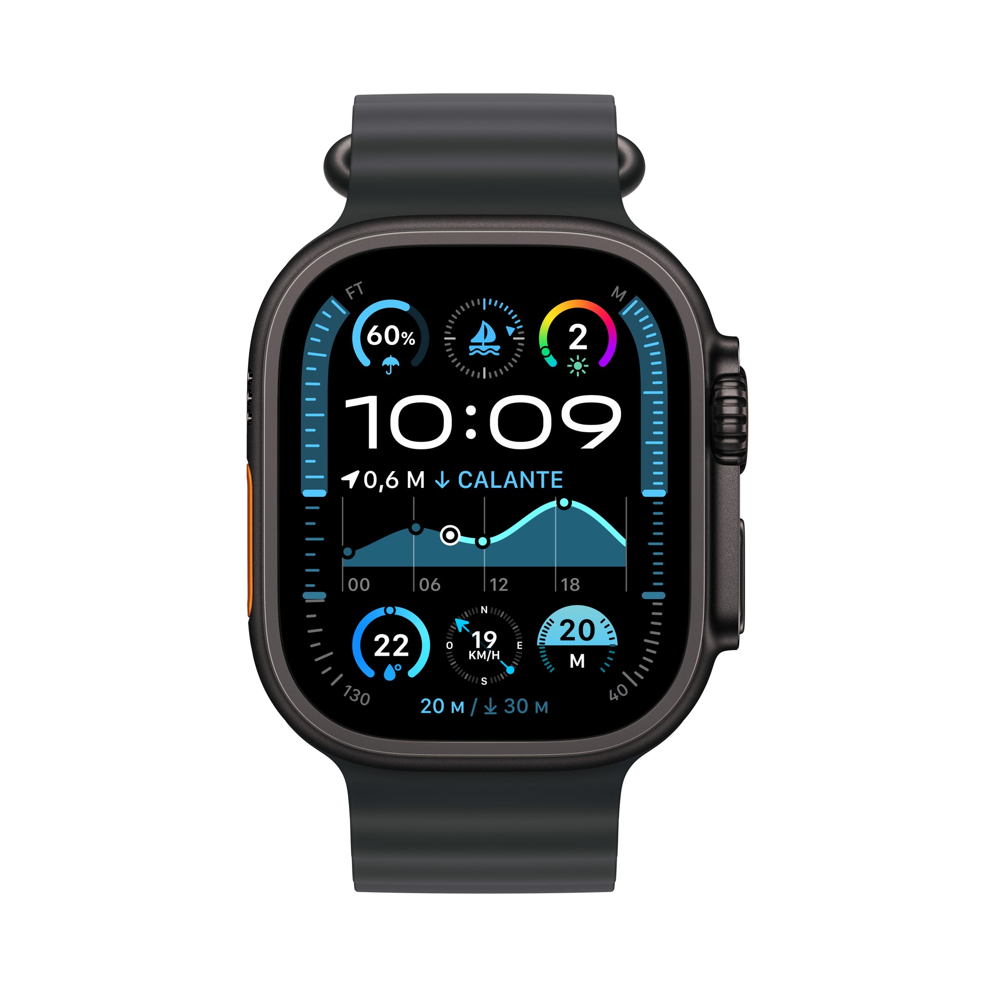 Apple Watch Ultra 2 (2024) – Smartwatch – 49 mm, LTE, OLED, Saphirglas, 100 m, Schwarz Titan