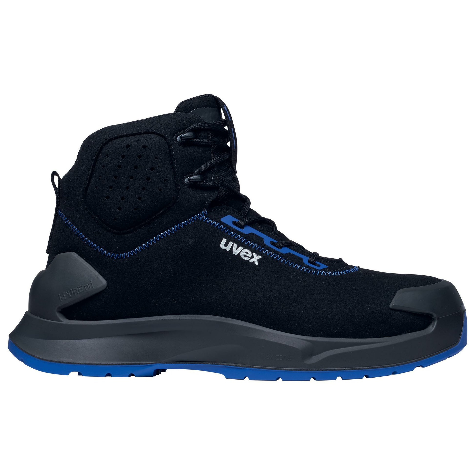 Uvex 1 x-craft Sicherheitsstiefel S2 – Schwarz/Blau – Grösse 35, Weite 11