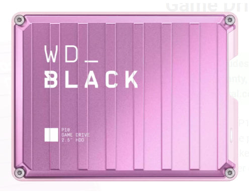 Western Digital Black P10 Game Drive Speichergerät – 2 TB, Pink