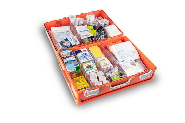 Hartmann Vario 3 Notfallkoffer – für grosse Betriebe & Industrie – gefüllt – Orange – 420 × 330 × 150 mm