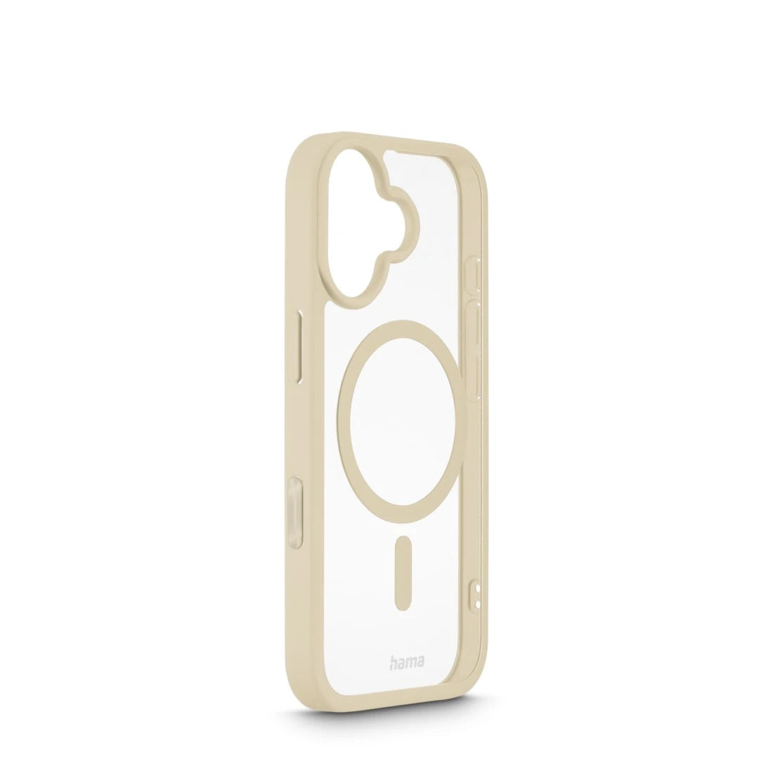 Hama Frame Protect – Backcover – für Apple iPhone 17, MagSafe, PC+TPU, Beige/Transparent