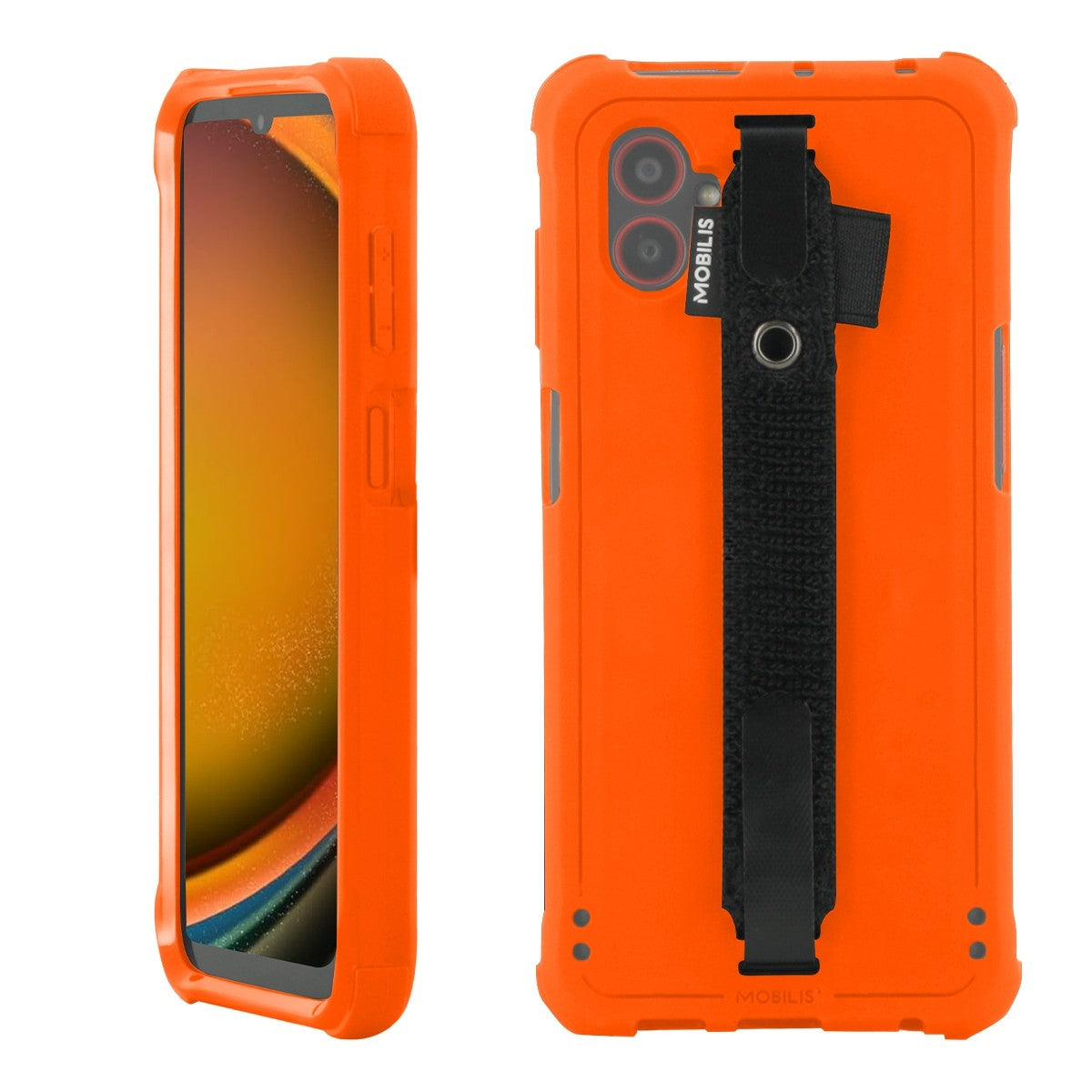 Mobilis Backcover PROTECH – für Samsung Galaxy XCover7 P – orange – mit Handschlaufe